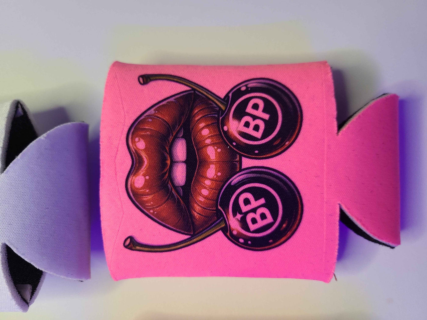SweetTooth-BP Lips and Cherry Koozie