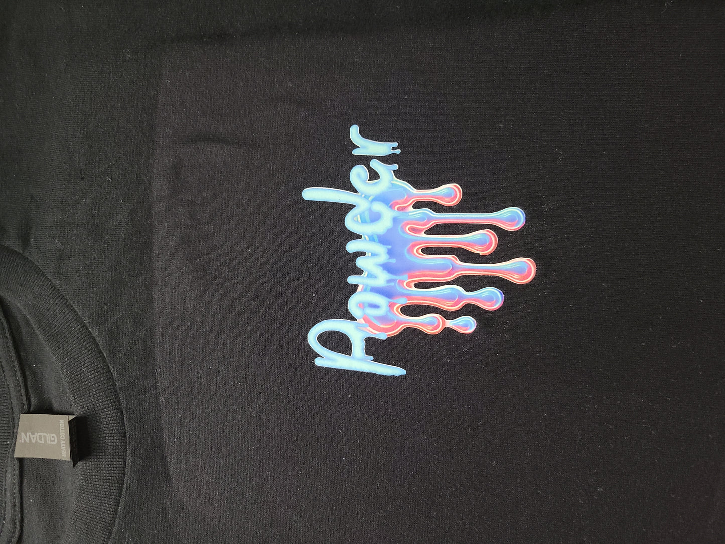 Drip Effect "Powder" T-Shirt (Black)