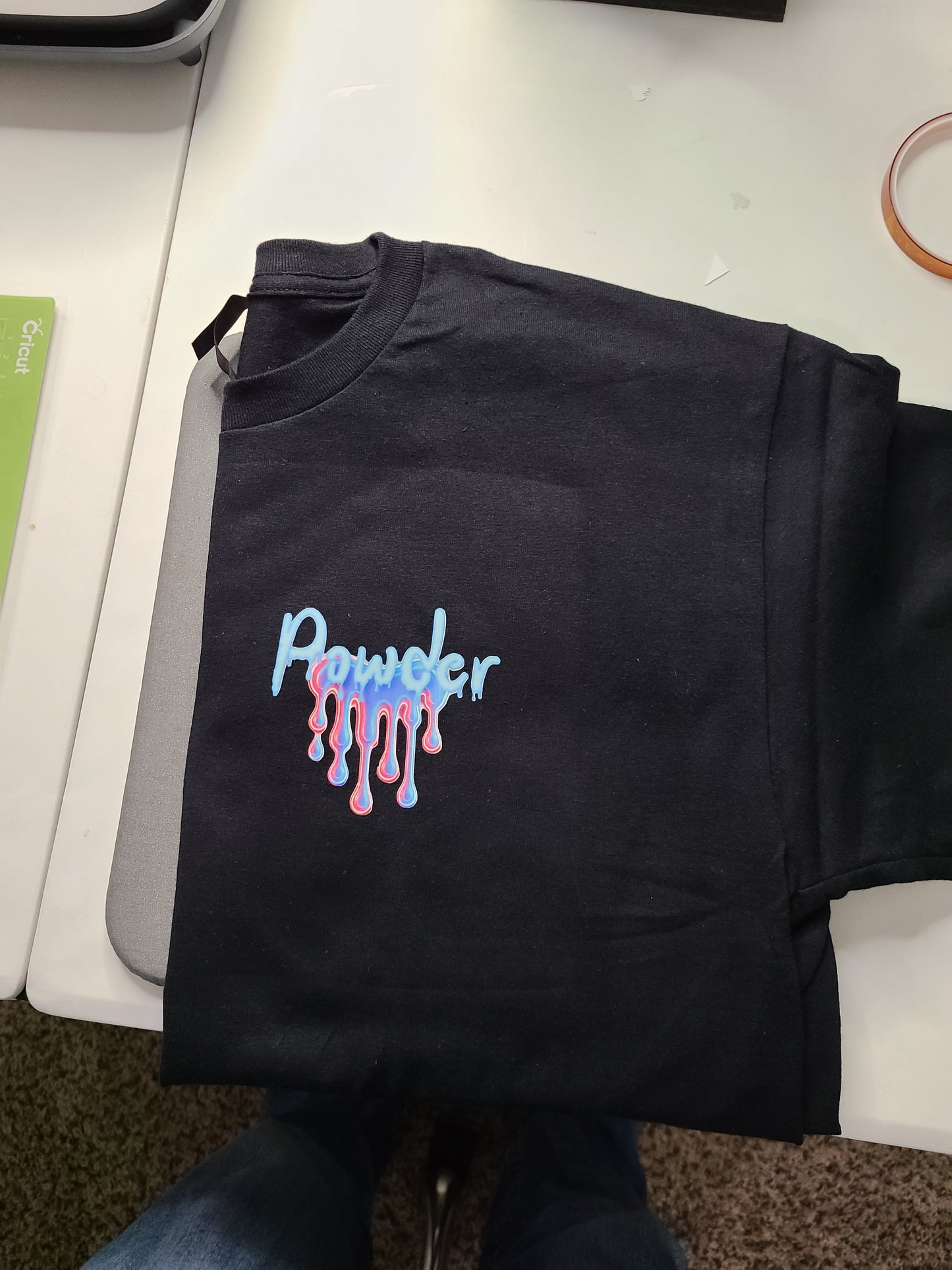 Drip Effect "Powder" T-Shirt (Black)