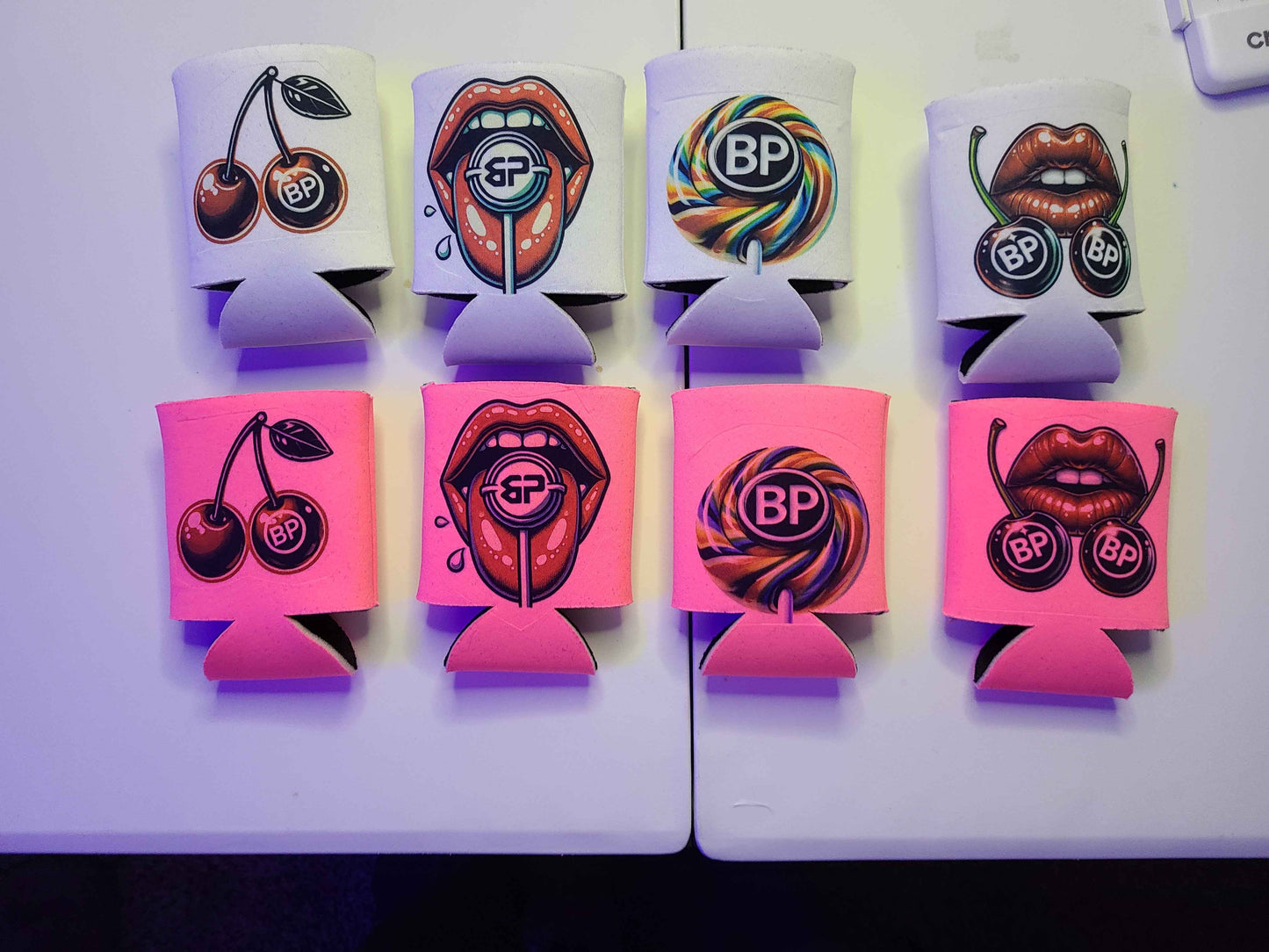 SweetTooth-BP Lollipop Lips Koozie